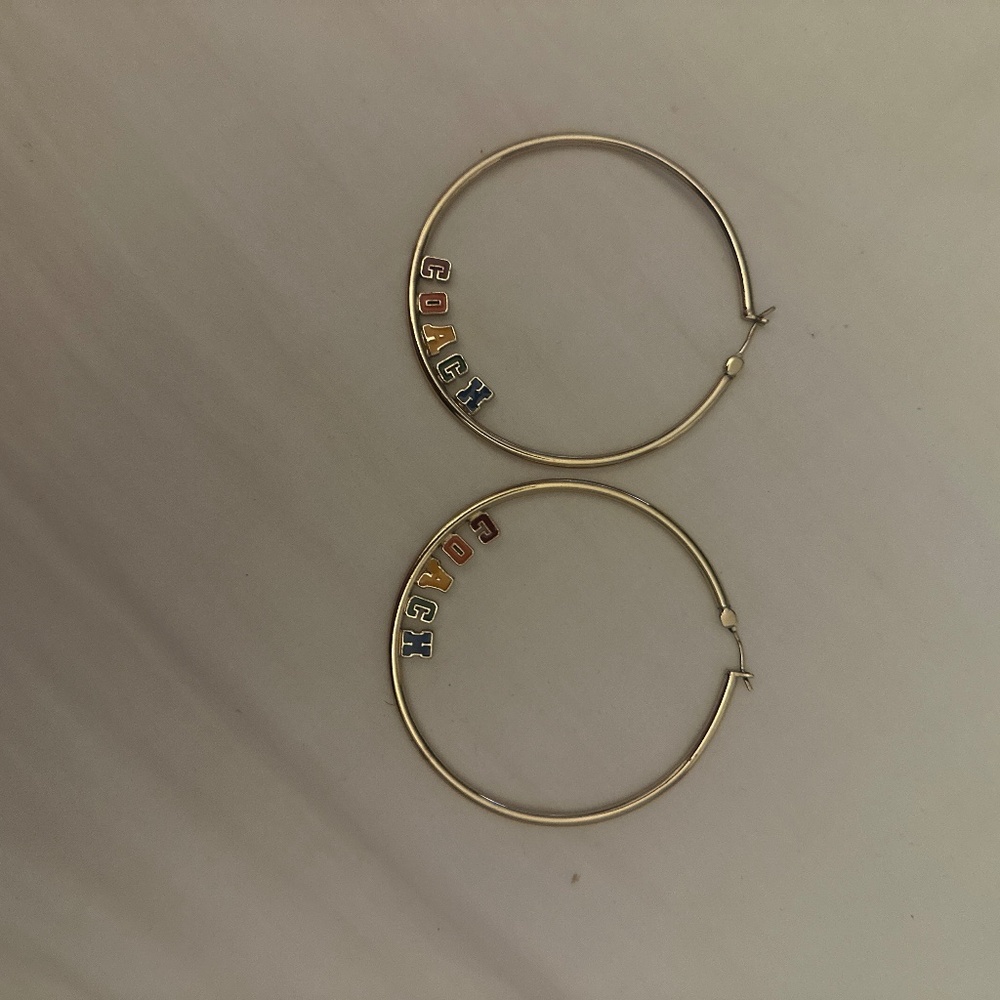 Coach hoop earrings
